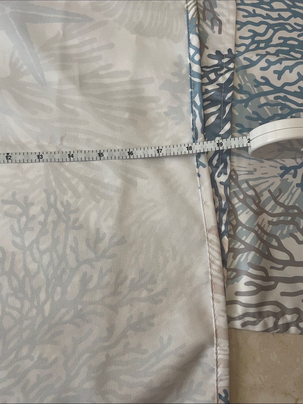 Coastal Starfish & Coral Dinner Napkin — Blue, Gray & Cream - Picture 4 of 6